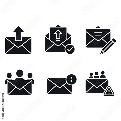 A clean and minimal mail icon designed for use in modern UI icon sets. Perfect for communication, contact, and messaging applications.