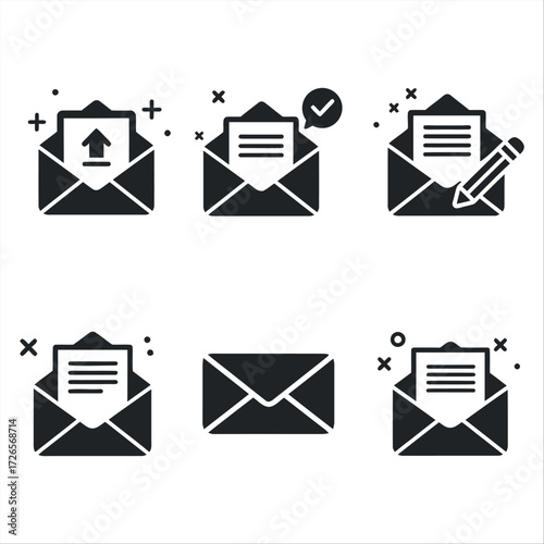 A clean and minimal mail icon designed for use in modern UI icon sets. Perfect for communication, contact, and messaging applications.