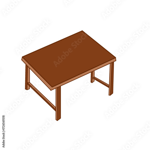 wooden table element clipart useful for office school writing projects.eps