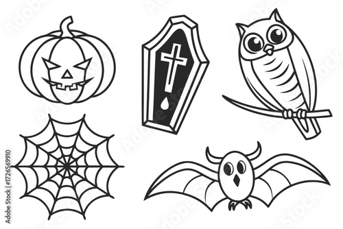 Black silhouette icon set vector illustration of pencils for book design