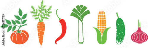 Vegetable logo. Isolated vegetable on white background