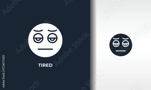 Tired Vector, Icon Or Logo Sign Isolated Symbol Illustration