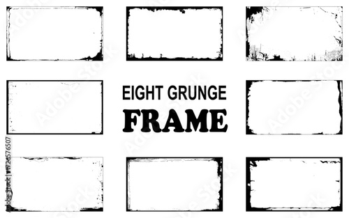 Old covers set isolated on white background. Vector realistic illustration of scratched rectangular paper frames with grungy grainy texture, worn cd record mockup with blank surface and uneven edges