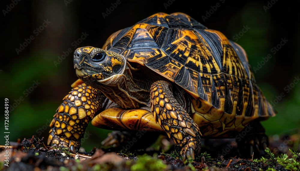 Obraz premium Radiated Tortoise beautiful and imaginative composition with rich detail.