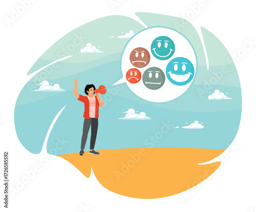 Customer satisfaction survey concept, service quality feedback, rating or opinion.