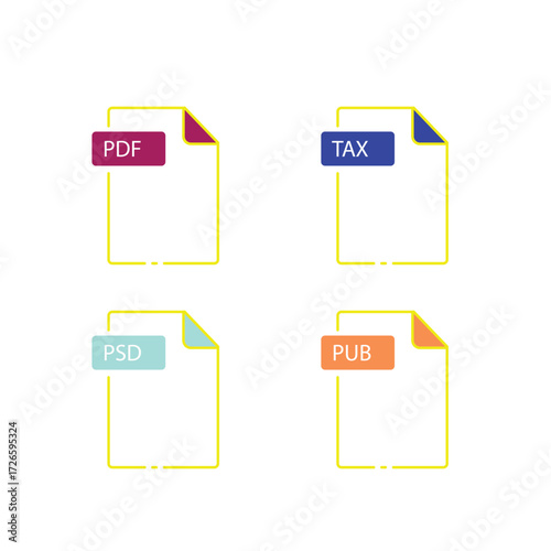 Flat Design Data File / Study Analysis Icon