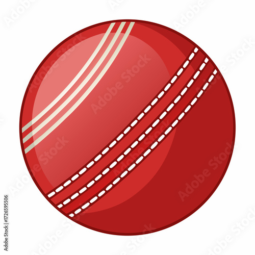 Experience the Thrill of Cricket with this Vibrant Red Ball Graphic: A Dynamic and Eye-Catching Visual for Sports Enthusiasts and Design Projects Alike, Originally a Scalable Vector