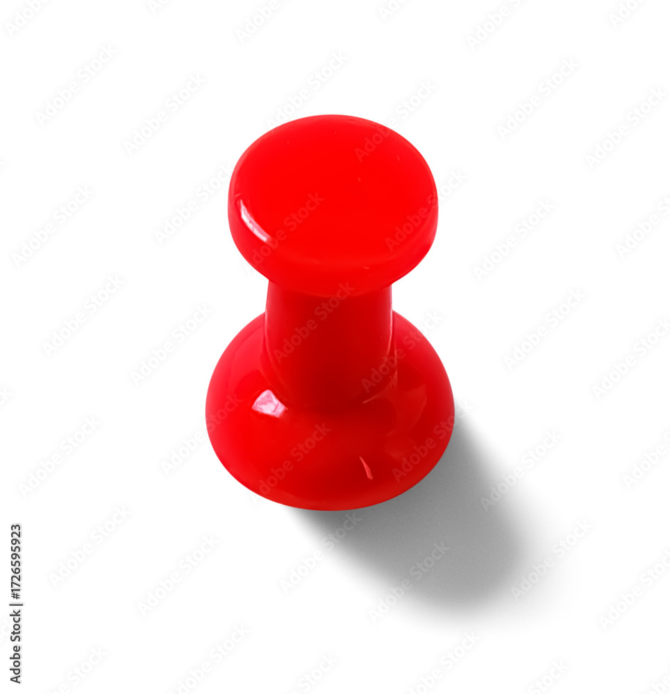 Foto Isolated red plastic pushpin