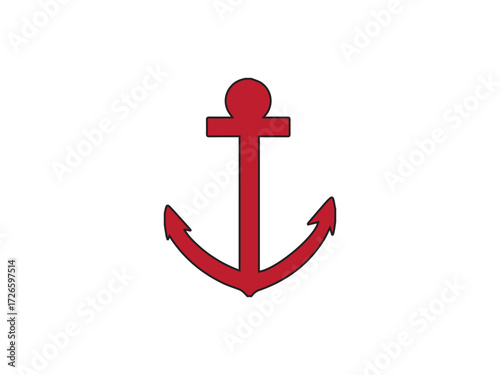 Anchor Icon | Nautical Vector Symbol | Marine Design illustration design 