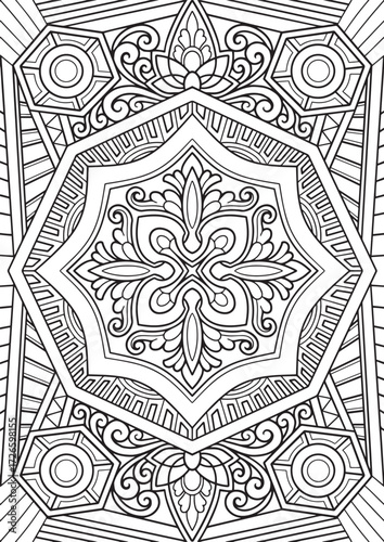 Intricate Mandala Line Art for Coloring