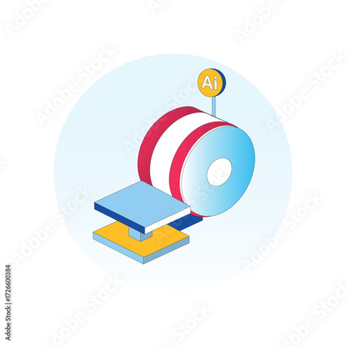 AI Tools Technology Vector Icons Set Flat Style