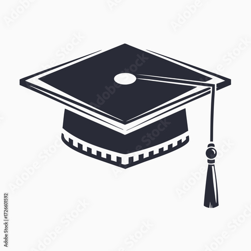 Dark graduation cap with tassel showcases education and achievement for academic success now
