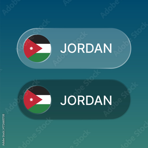 jordan Flag button with liquid glass style design
