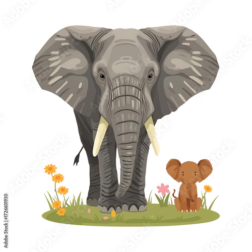 elephant in the grass