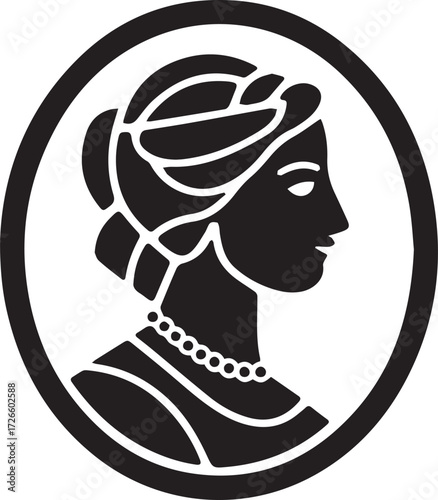 Luxury Jewelry Logo of a Graceful Woman in Timeless Fashion