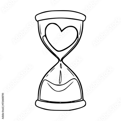 valentine's day hourglass drawing