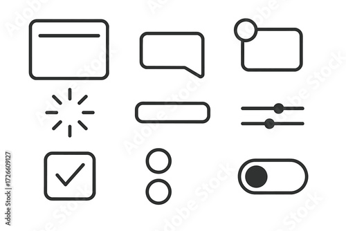 Minimalist dark mode ui elements with neon glow for modern interfaces