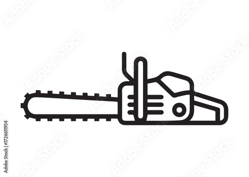 Chainsaw line art vector
