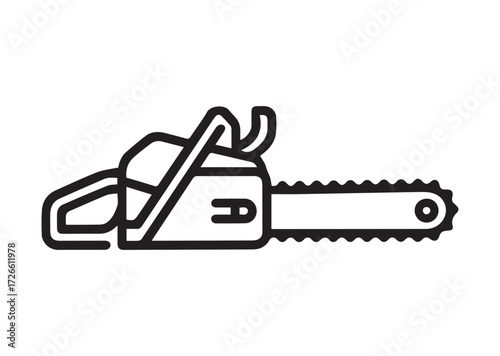 Chainsaw line art vector