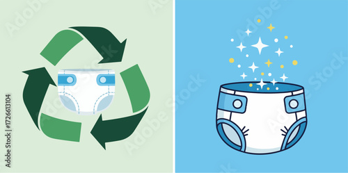 Sustainable Diaper Solutions with Recycling and Freshness Concept