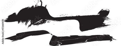 Decorative wave of line . Brush stroke waves. Abstract flow linear fluid design element .Zigzag wave. Wavy Music sounds lines. Squiggle brush stroke . Ornament design.Line art .Brush paint Vector 