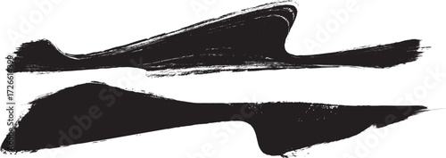 Decorative wave of line . Brush stroke waves. Abstract flow linear fluid design element .Zigzag wave. Wavy Music sounds lines. Squiggle brush stroke . Ornament design.Line art .Brush paint Vector 