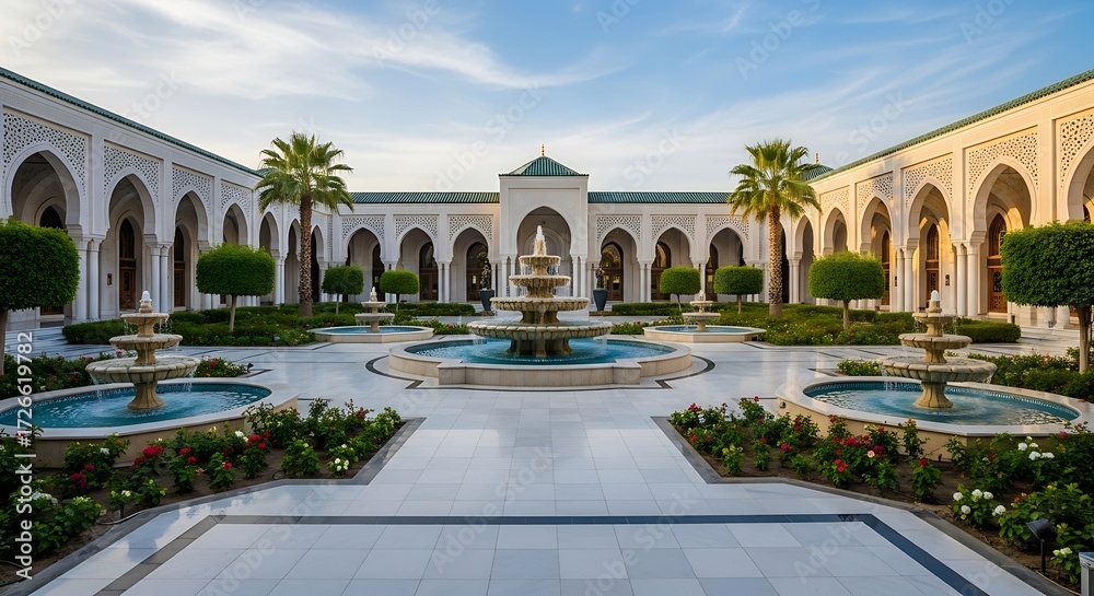 Obraz premium Palace Courtyard Fountains.