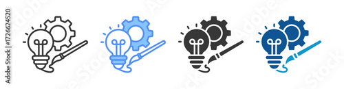 Creativity Icon Set Multiple Style Collection