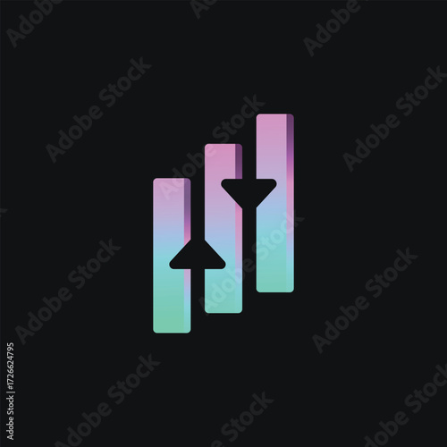 Audio Levels with Arrow Logo design