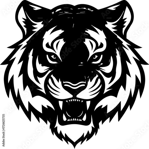 tiger head vector
