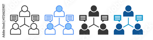 Team Communication Icon Set Multiple Style Collection
