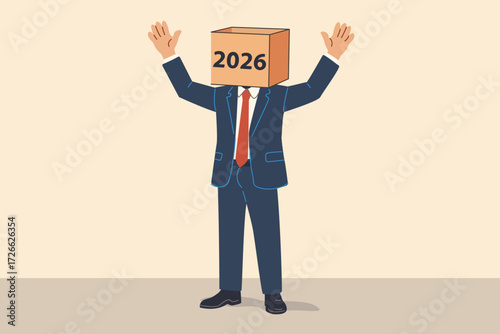 2026 business motivation concept, money wealth investment,  luck and fortune opportunity , cartoon vector