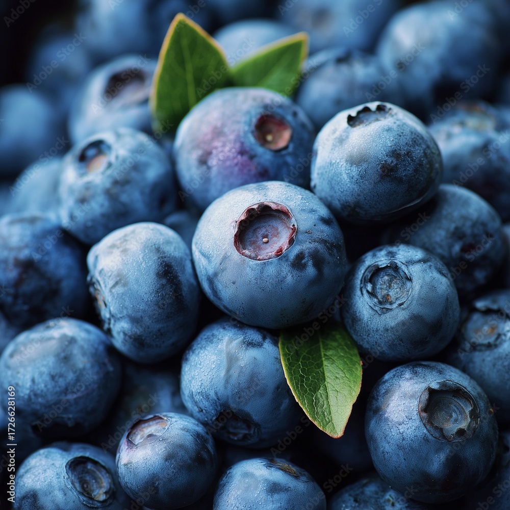 Fototapeta premium Fresh blueberries background