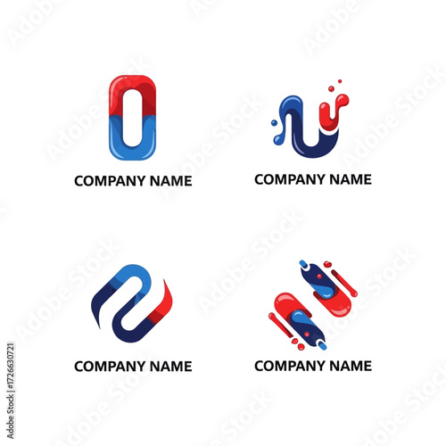 collection of abstract logos with flowing colors.