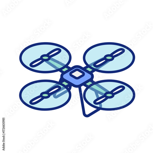 Isometric Illustration of a Delivery Drone
