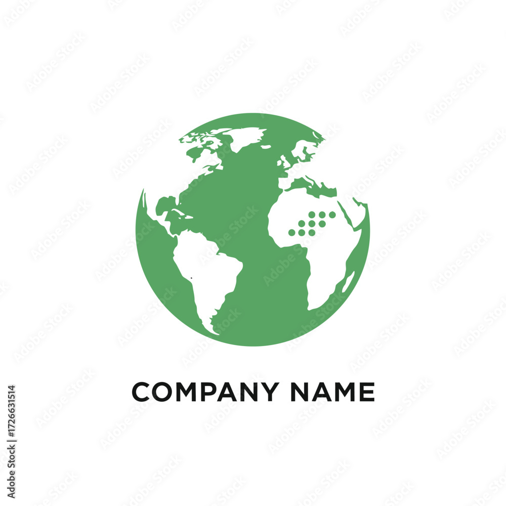 Fototapeta premium green earth logo design.