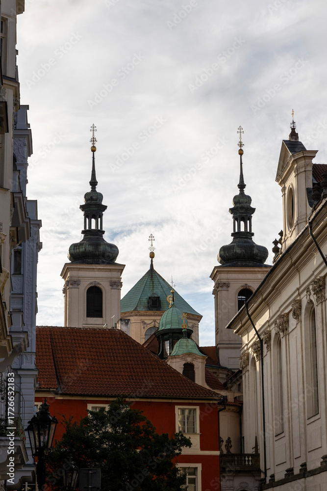 Obraz premium Prague cityscape. View of the city from above. Prague, Czech Republic.