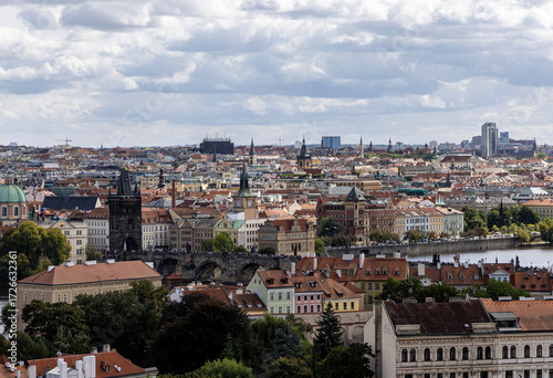 Wallpaper Mural Prague cityscape. View of the city from above. Prague, Czech Republic. Torontodigital.ca