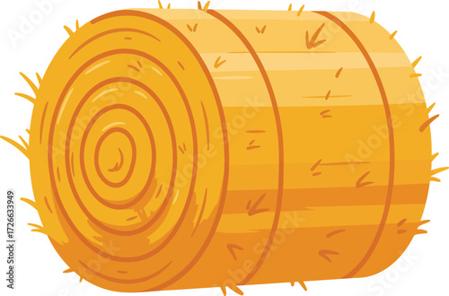 Bright yellow rolled material with textured surface isolated on white for industrial and construction applications isolated on transparent background