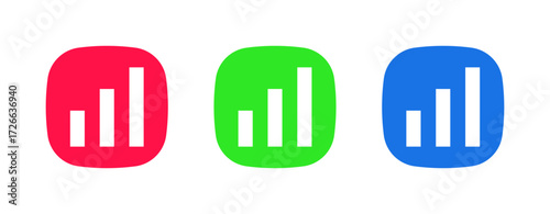 A set of three colorful icons (red, green, blue) showing signal bars, representing the Network Signal Strength or Connectivity feature for cellular or wireless reception.
