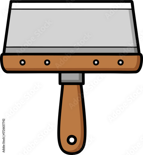 Simple Illustration of a Construction Tool - Trowel