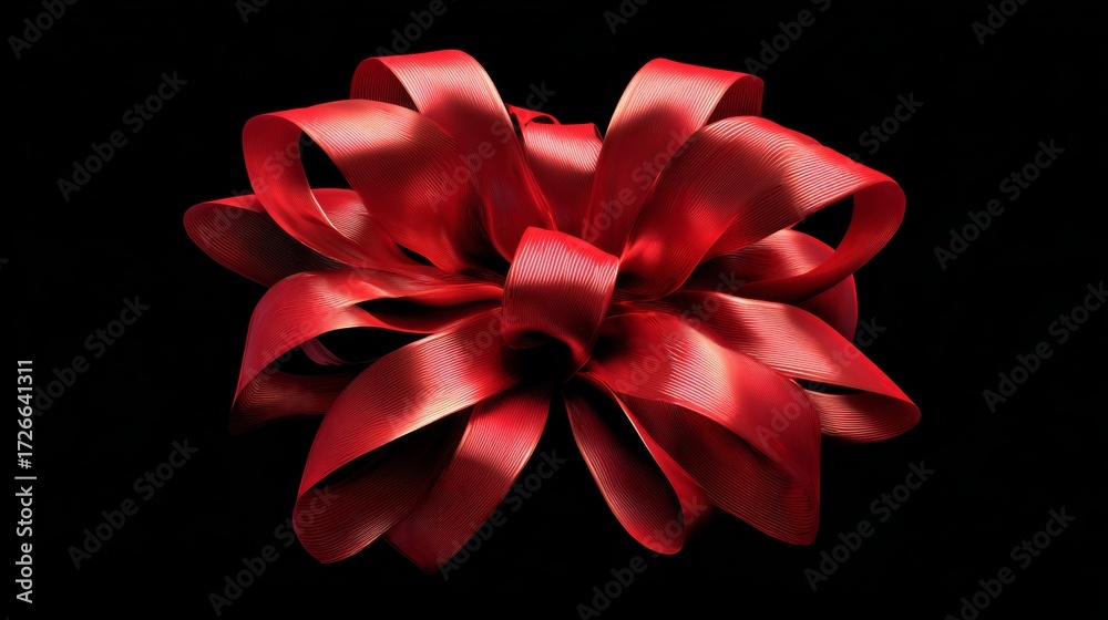 Fototapeta premium red gift bow.