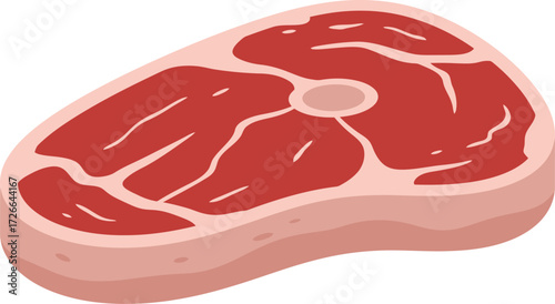 Fresh raw steak marbled meat food ingredient close up culinary protein rich delicious juicy foodservice diet isolated on transparent background