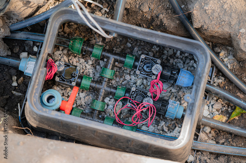 Components and Wiring of Underground Irrigation Systems for Agriculture and Landscaping