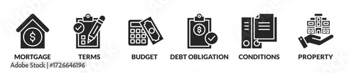 Vector illustration of refinance. Refinancing is the replacement of an existing debt obligation with another debt obligation under different terms