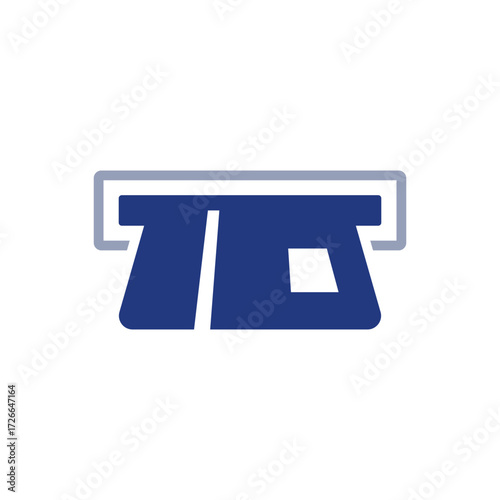 ATM Card Insert Flat Icon for Payment and Banking