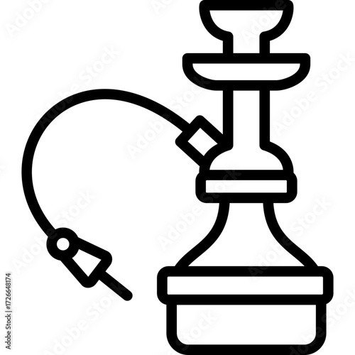 hookah line art