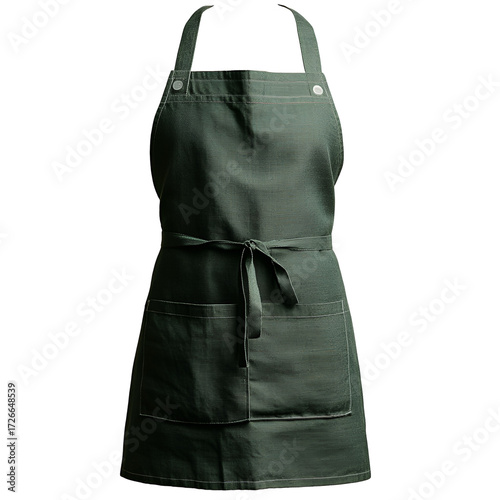 Dark green apron for various commercial use