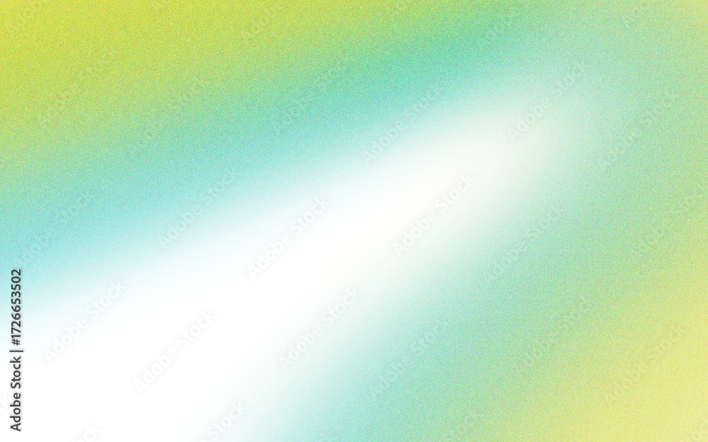 Obraz premium Abstract digital art, a sharp black wedge cuts through a field of soft teal and yellow gradients