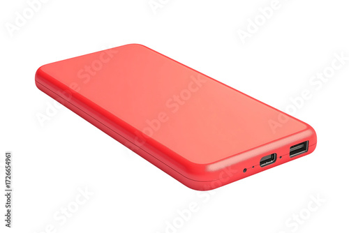 Travel-Friendly Portable Power Bank Isolated on transparent background